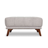 Kano Dark Gray Linen Square Upholstered Ottoman from Midinmod - Luna Furniture