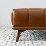 Addison Square Upholstered Ottoman Dark Grey Linen - AFC00075 - Luna Furniture
