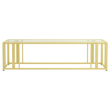 Adri Matte Brass Metal Frame Coffee Table from Coaster - Luna Furniture
