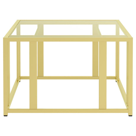 Adri Matte Brass Metal Frame Coffee Table from Coaster - Luna Furniture