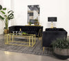 Adri Metal Frame Coffee Table Matte Brass - 723608 - Luna Furniture
