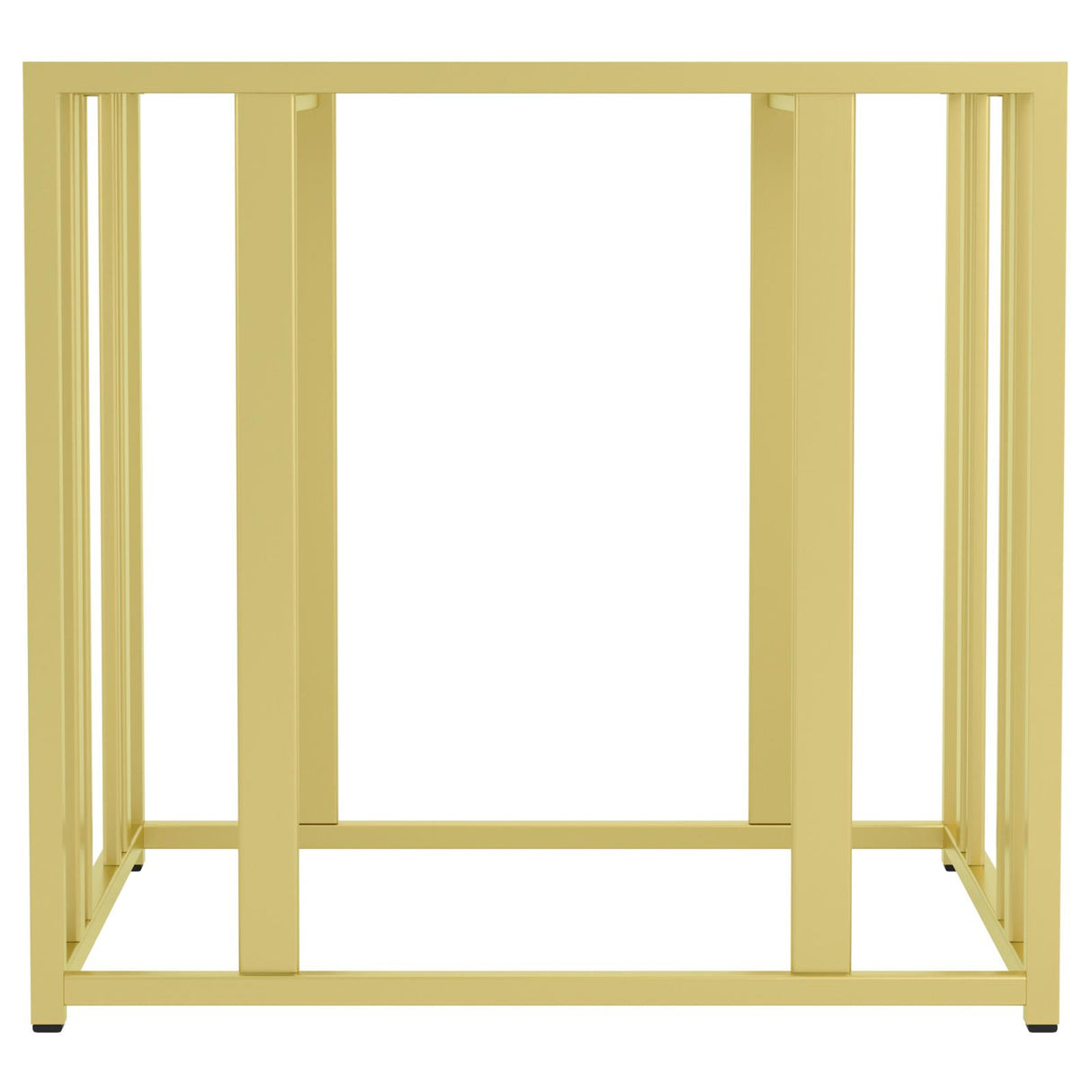 Adri Metal Frame End Table Matte Brass - 723607 - Luna Furniture