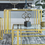 Adri Matte Brass Metal Frame Sofa Table from Coaster - Luna Furniture