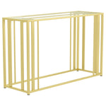Adri Metal Frame Sofa Table Matte Brass - 723609 - Luna Furniture