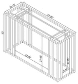 Adri Matte Brass Metal Frame Sofa Table from Coaster - Luna Furniture