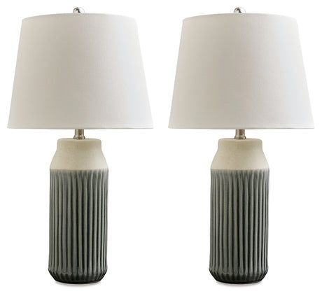 Afener Blue/Beige Table Lamp from Ashley - Luna Furniture