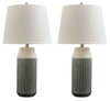 Afener Blue/Beige Table Lamp (Set of 2) - L177984 - Luna Furniture