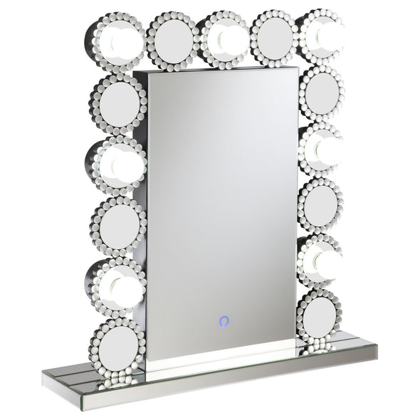 Aghes Rectangular Table Mirror with LED Lighting Mirror - 961624 - Luna Furniture