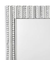 Aideen Rectangular Wall Mirror with Vertical Stripes of Faux Crystals - 961614 - Luna Furniture
