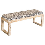Aiden Black and White Sled Leg Upholstered Accent Bench from Coaster - Luna Furniture