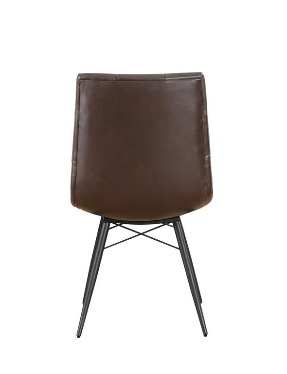 Aiken Upholstered Tufted Side Chairs Brown (Set of 4) - 107853 - Luna Furniture