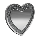 Aiko Silver Heart Shape Wall Mirror from Coaster - Luna Furniture