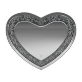 Aiko Silver Heart Shape Wall Mirror from Coaster - Luna Furniture