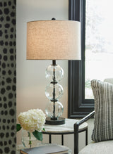 Airbal Clear/Black Table Lamp from Ashley - Luna Furniture
