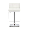 Alameda Adjustable Bar Stool White and Chrome - 100193 - Luna Furniture