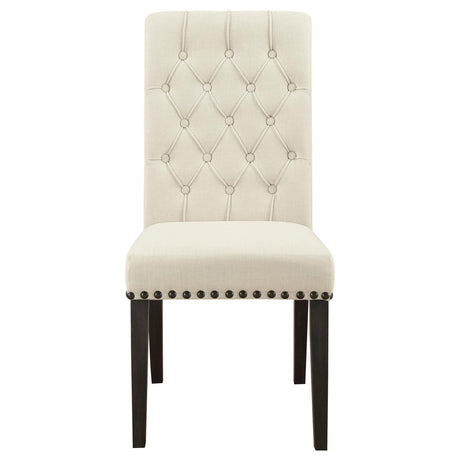 Alana Beige and Smokey Black Upholstered Side Chairs, Set of 2 from Coaster - Luna Furniture
