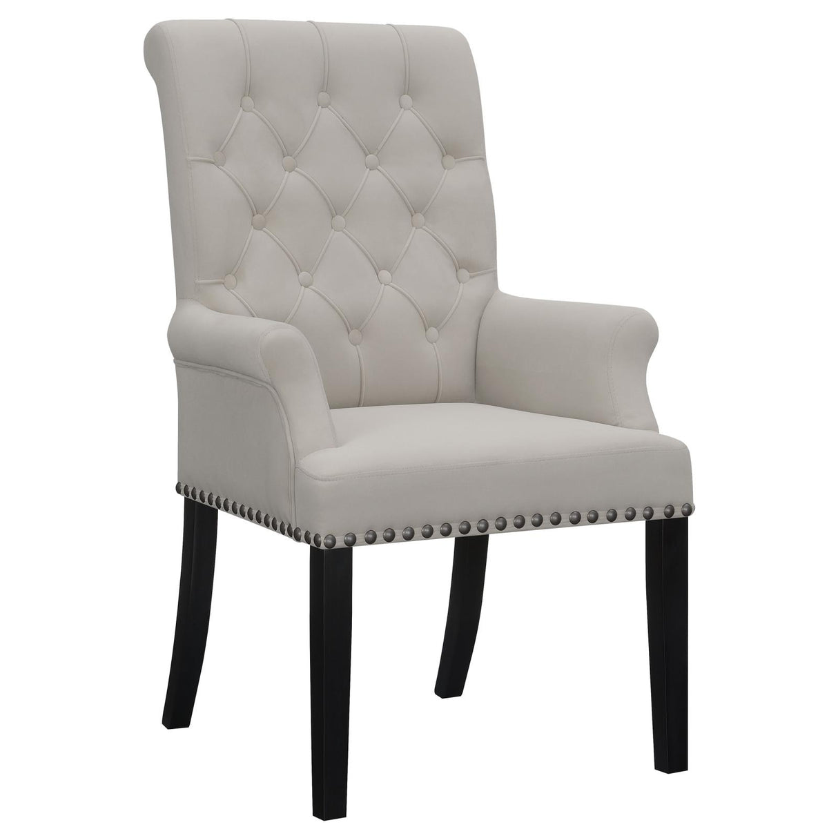 Alana Upholstered Tufted Arm Chair with Nailhead Trim from Coaster - Luna Furniture