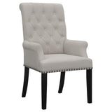 Alana Upholstered Tufted Arm Chair with Nailhead Trim from Coaster - Luna Furniture