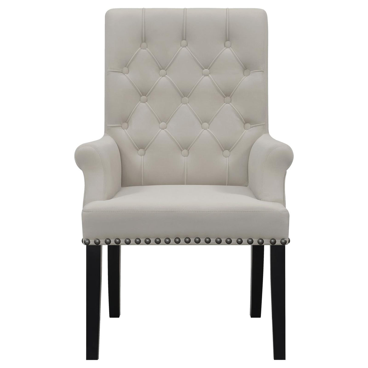 Alana Upholstered Tufted Arm Chair with Nailhead Trim from Coaster - Luna Furniture