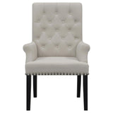 Alana Upholstered Tufted Arm Chair with Nailhead Trim from Coaster - Luna Furniture