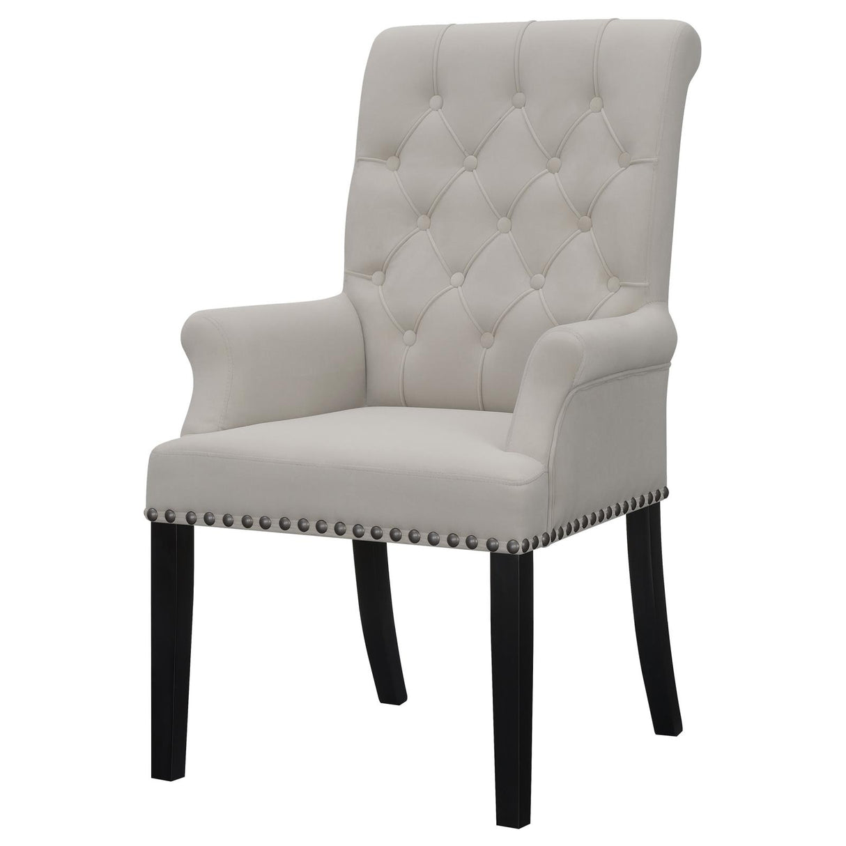 Alana Upholstered Tufted Arm Chair with Nailhead Trim from Coaster - Luna Furniture