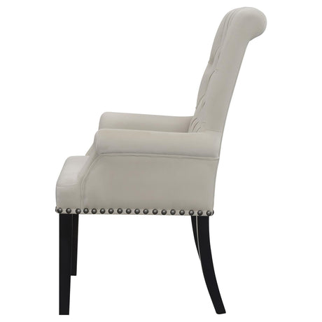 Alana Upholstered Tufted Arm Chair with Nailhead Trim from Coaster - Luna Furniture