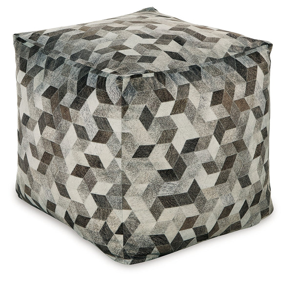 Albermarle Gray/Brown Pouf - A1000983 - Luna Furniture