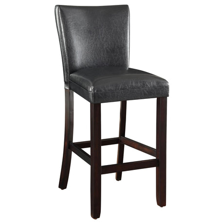 Alberton Upholstered Bar Stools Black and Cappuccino (Set of 2) - 100056 - Luna Furniture