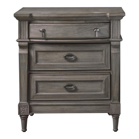 Alderwood 3-drawer Nightstand French Grey - 223122 - Luna Furniture