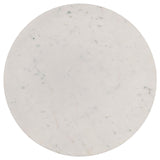 Aldis White and Natural Round Marble Top Coffee Table from Coaster - Luna Furniture