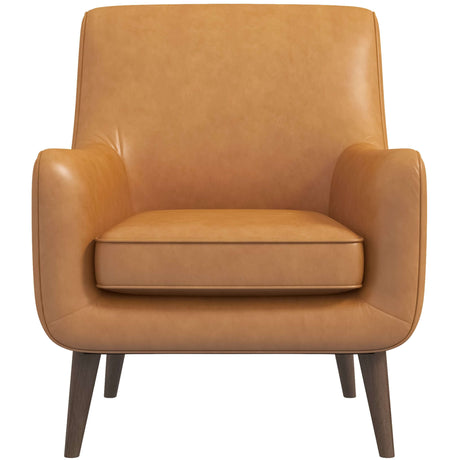 Alex Tan Leather Lounge Chair - AFC00082 - Luna Furniture