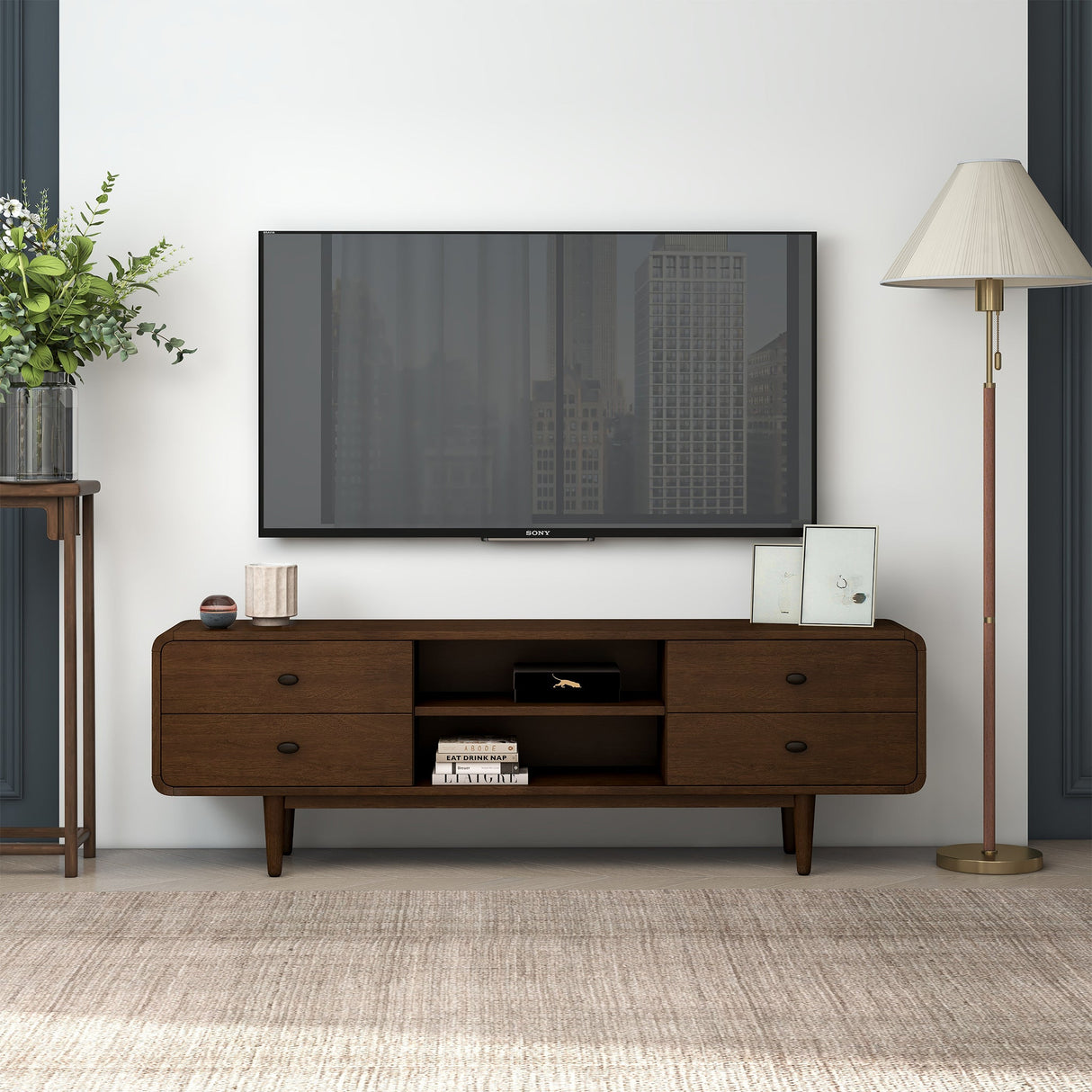 Alexa Brown TV Stand from Ashcroft Furniture - Luna Furniture