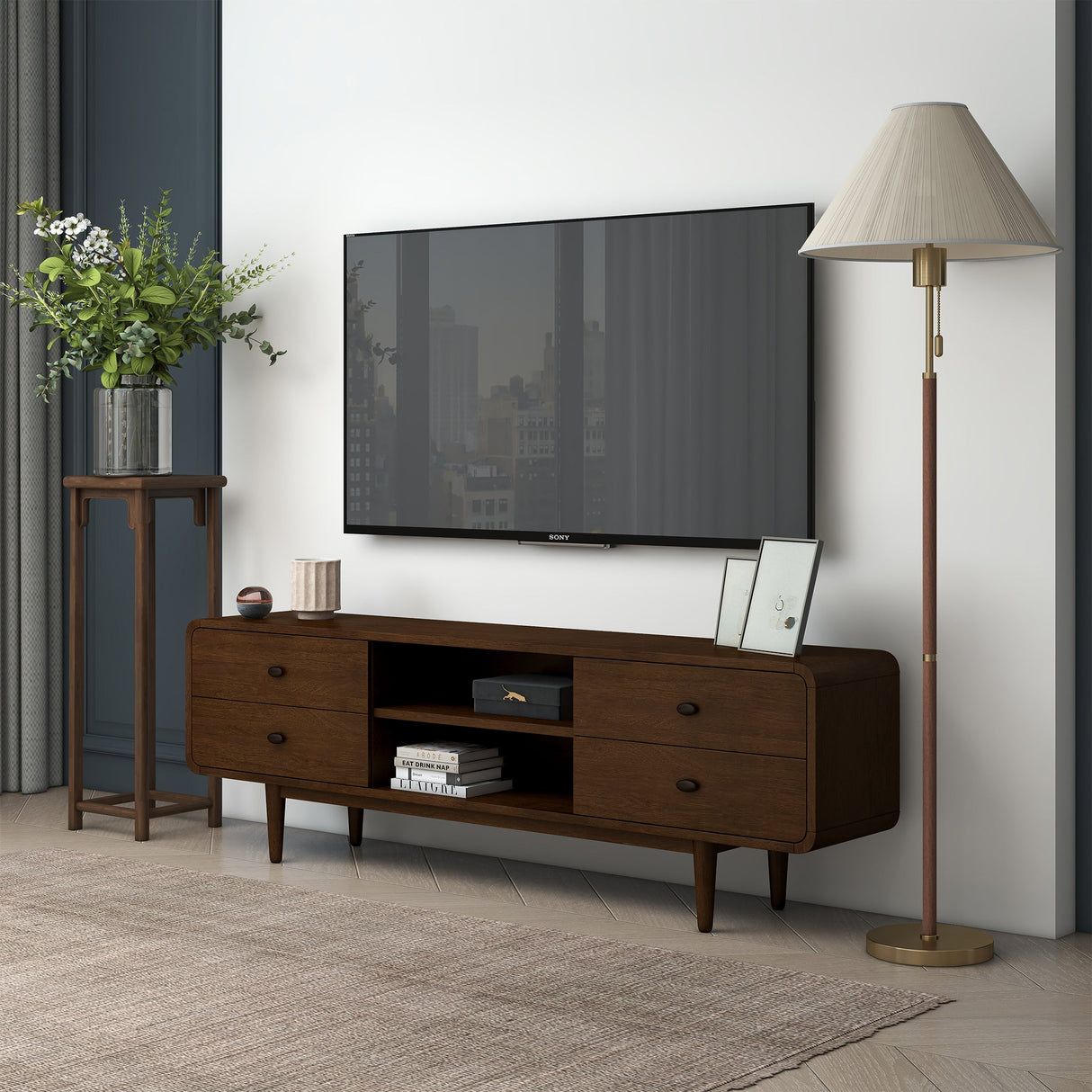 Alexa Brown TV Stand from Ashcroft Furniture - Luna Furniture