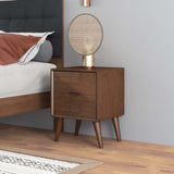 Alexandra Brown Night Stand with 2 Drawers from Ashcroft Furniture - Luna Furniture