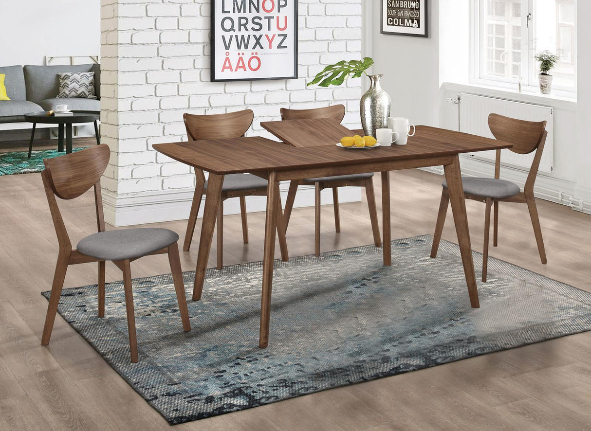 Alfredo Natural Walnut and Gray 5-Piece Dining Set from Coaster - Luna Furniture