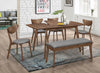 Alfredo Upholstered Dining Bench Grey and Natural Walnut - 108083 - Luna Furniture