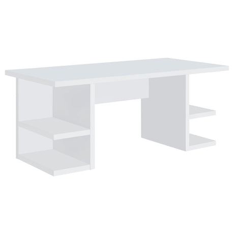 Alice White Writing Desk with Open Shelves from Coaster - Luna Furniture