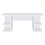 Alice White Writing Desk with Open Shelves from Coaster - Luna Furniture