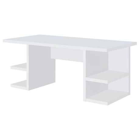 Alice White Writing Desk with Open Shelves from Coaster - Luna Furniture