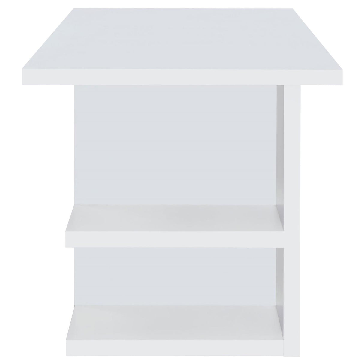 Alice White Writing Desk with Open Shelves from Coaster - Luna Furniture