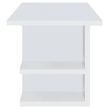 Alice White Writing Desk with Open Shelves from Coaster - Luna Furniture