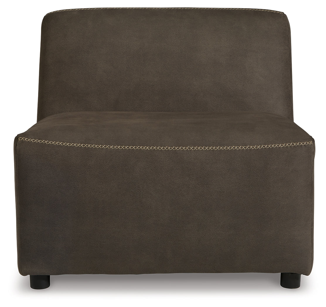 Allena Gunmetal Armless Chair - 2130146 - Luna Furniture