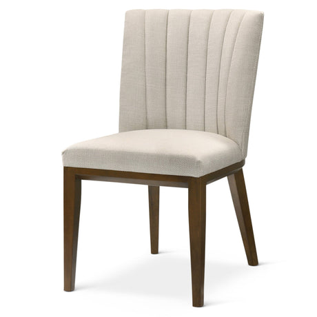 Almond Mid-Century Modern Upholstered  Beige Fabric Dining Chair (Set of 2) - AFC01929 - Luna Furniture