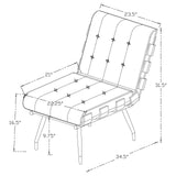 Aloma Dark Brown Armless Tufted Accent Chair from Coaster - Luna Furniture