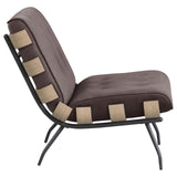 Aloma Dark Brown Armless Tufted Accent Chair from Coaster - Luna Furniture
