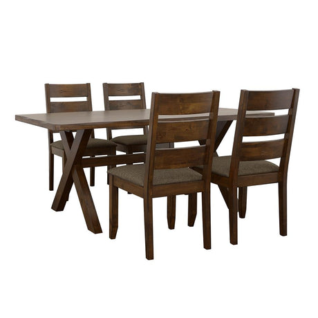 Alston Knotty Nutmeg and Gray 5-Piece Dining Set from Coaster - Luna Furniture
