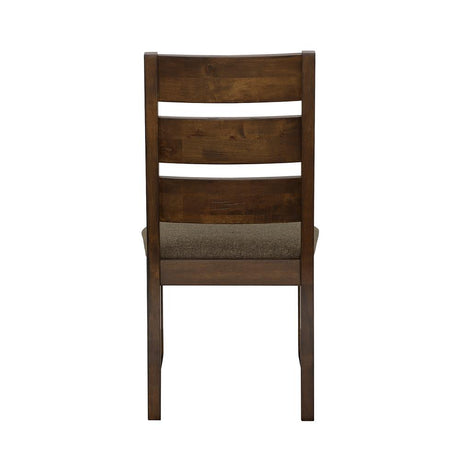 Alston Knotty Nutmeg and Gray Ladder Back Dining Side Chairs, Set of 2 from Coaster - Luna Furniture