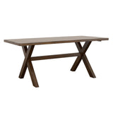 Alston Knotty Nutmeg X-Shaped Dining Table from Coaster - Luna Furniture