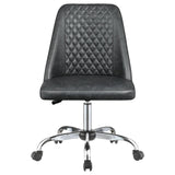 Althea Upholstered Tufted Back Office Chair Grey and Chrome - 881196 - Luna Furniture