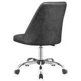 Althea Upholstered Tufted Back Office Chair Grey and Chrome - 881196 - Luna Furniture